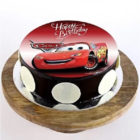 The Cars Chocolate Photo Cake- Half Kg