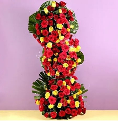 100 Red Yellow Roses...