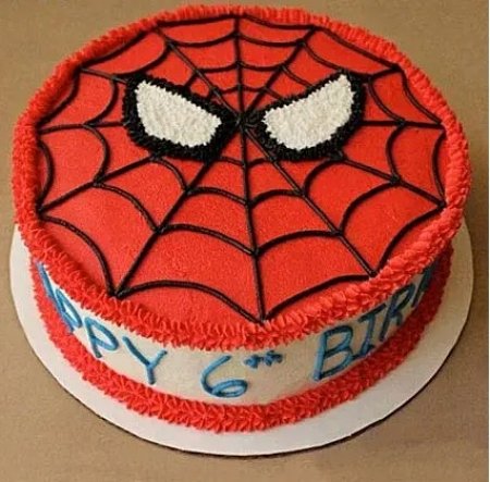 Creamy Spiderman Treat Cake Half kg Vanilla